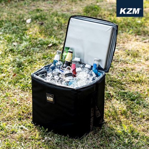 KZM 素面個性保冷袋15L(黑色)