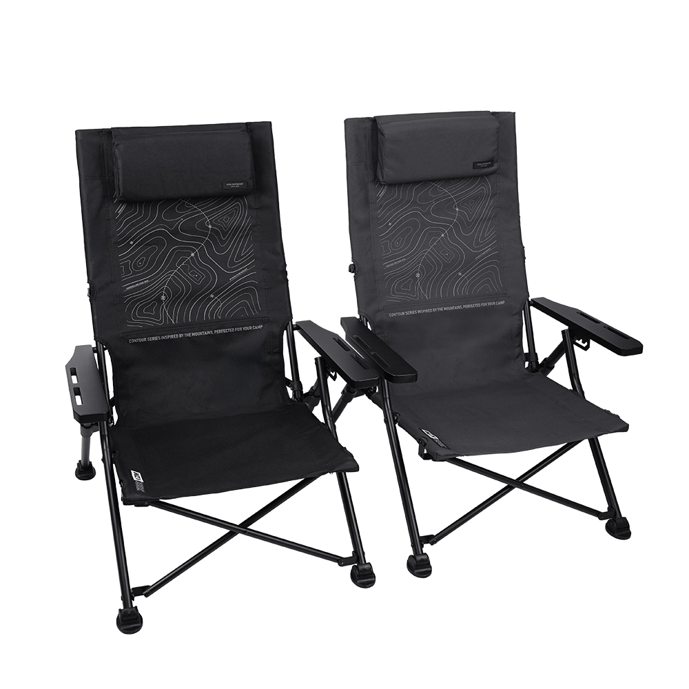 KZM 曲線四段低座高背折疊椅