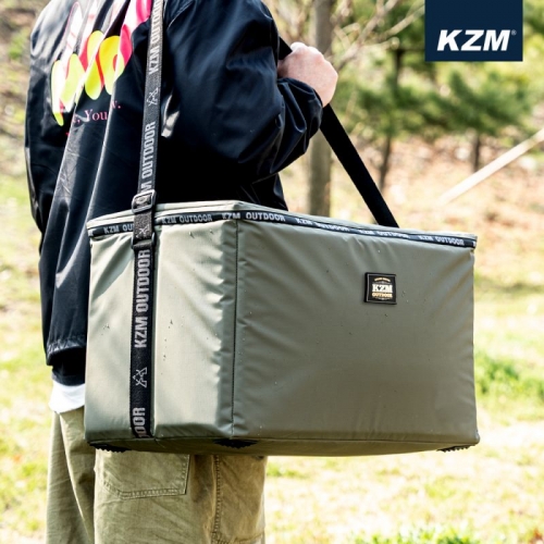 KZM 素面個性保冷袋45L(軍綠色)